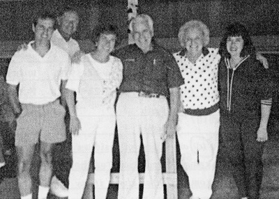 From left: John Byron Wellman Jr, John Byron Wellman Sr, Sandra L Wellman, M Sandy Blakeman, Alberta Blakeman, Leta Kekich (Blakeman) 