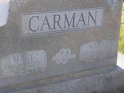 Mary Carman 1916-1988 / Wayne Carman 1909-1983