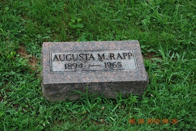 Augusta Mae Rood 1894-1965 wife of Edward O Rapp