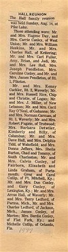 1977 Hall reunion news clipping